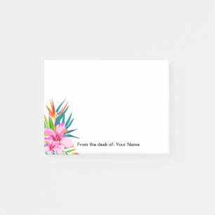 Tropical Floral From The Desk Of Post-it Notes