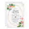 Tropical Floral Gold Frame Flamingo Bridal Shower
