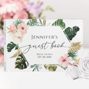Tropical Floral Guest Book Bridal Shower