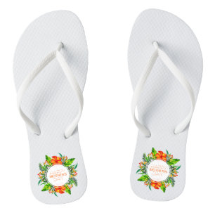 Tropical Floral Happy Mother's Day   Flip Flops