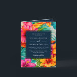 Tropical Floral Hibiscus Destination Beach Wedding Invitation<br><div class="desc">A modern tropical floral hibiscus design that's perfect for beach and destination weddings</div>