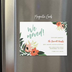 Tropical Floral Magnetic Moving Announcement