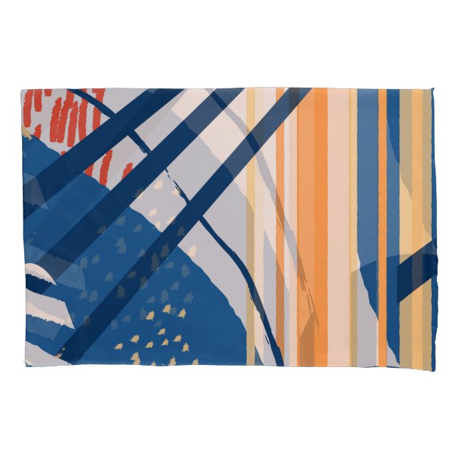 Tropical Floral: Modern Header Pillowcase (Front)