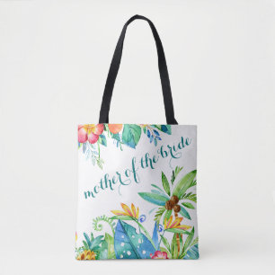 Tropical Floral Mother of the Bride Tote Bag