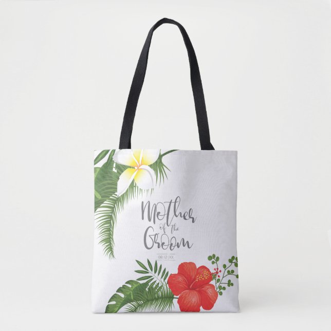 Tropical Floral Mother of the Groom ID475 Tote Bag (Front)