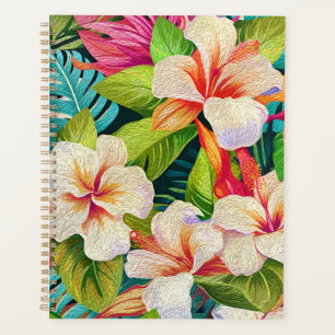 Tropical Floral Oil Painting Style Planner