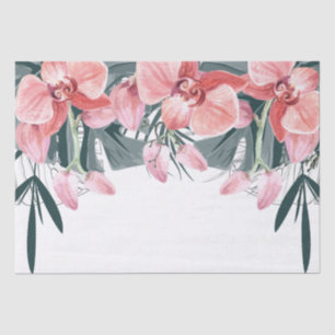 Tropical Floral Orchid Wedding Tissue Paper