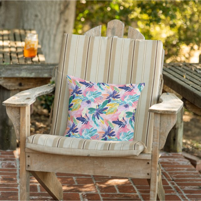 Tropical Floral Outdoor  Cushion (Chair)