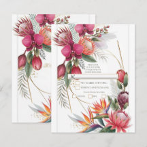 Tropical Floral Paradise Botanical Gold R.S.V.P.
