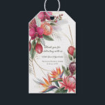 Tropical Floral Paradise Botanical Gold Wedding  Gift Tags<br><div class="desc">Matching items available.</div>