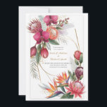 Tropical Floral Paradise Botanical Gold Wedding  Invitation<br><div class="desc">Customize for your event</div>
