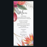 Tropical Floral Paradise Botanical Gold Wedding  Menu<br><div class="desc">Menu. Matching items in this design are available.</div>