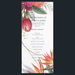 Tropical Floral Paradise Botanical Wedding Program Menu<br><div class="desc">Matching items in this design are available.</div>