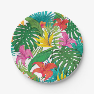 Tropical Floral Party 7" Paper Plates