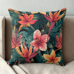 Tropical Floral Pattern Cushion