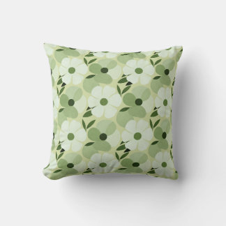 Tropical Floral Pattern Throw Pillow – Botanical H