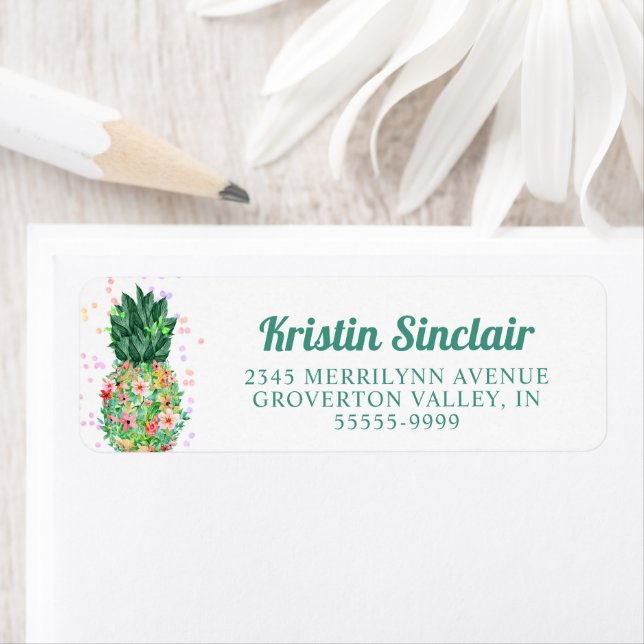 Tropical Floral Pineapple Green (Insitu)