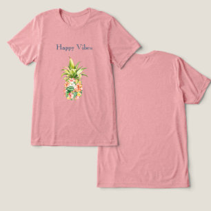 Tropical Floral Pineapple Tri-Blend Shirt