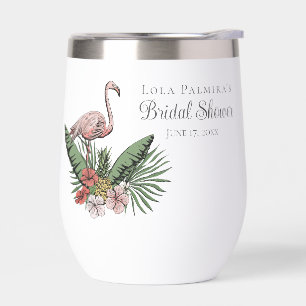 Tropical Floral Pink Flamingo Bridal Shower