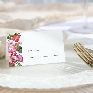 Tropical Floral Place Card