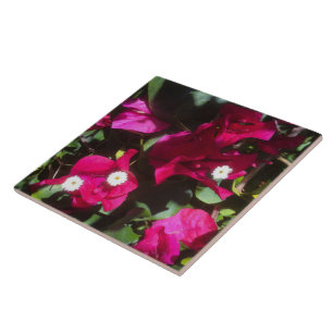 Tropical Floral Print, Retro Mood Tile