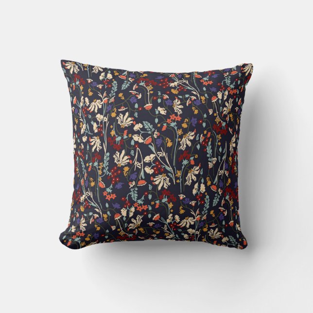 Tropical Floral: Random Botanical Vintage. Cushion (Front)
