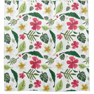 Tropical Floral Shower Curtain