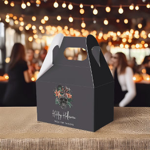 Tropical Floral Skull Halloween Favour Box