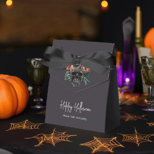 Tropical Floral Skull Halloween Favour Box