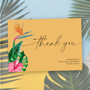 Tropical floral - thank you bridal shower 