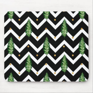 Tropical Floral Vines Mouse Pad