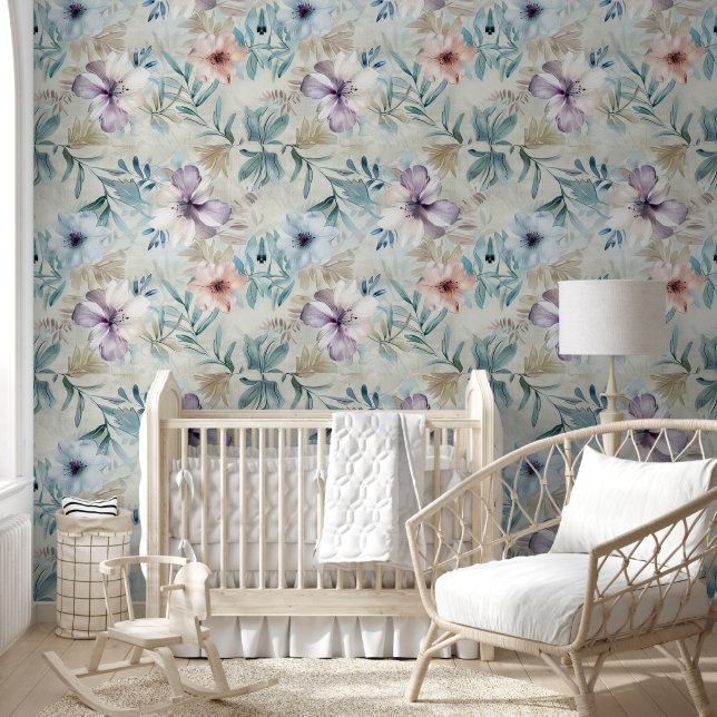 Tropical floral vintage wallpaper (Kids)