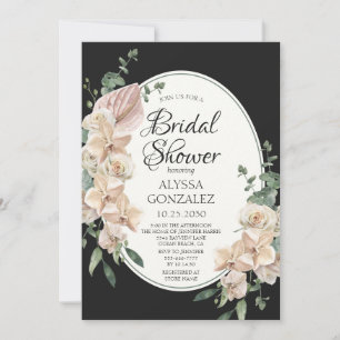 Tropical Floral Watercolor Bridal Shower Invitation