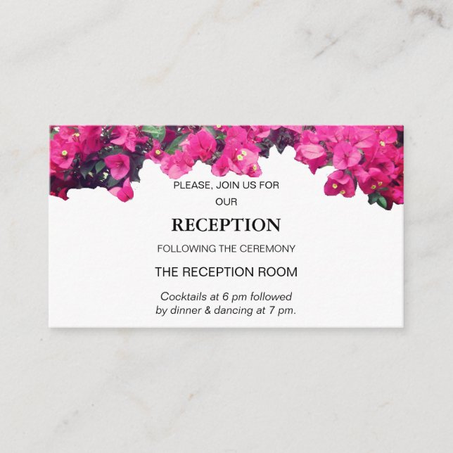 Tropical Floral Wedding Enclosure Card (Front)