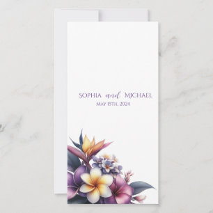 Tropical Floral- Wedding Program-