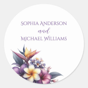 Tropical Floral- Wedding Stickers