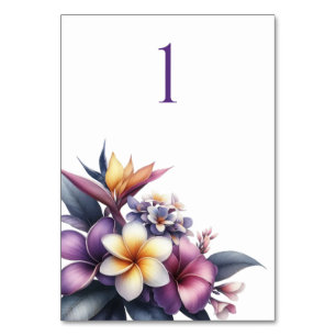 Tropical Floral-Wedding Table Card