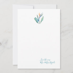 Tropical Floral Wedding Thank You Cards