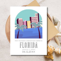 Tropical Florida Destination Wedding Save the Date