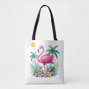 Tropical/Florida pink flamingo Tote Bag