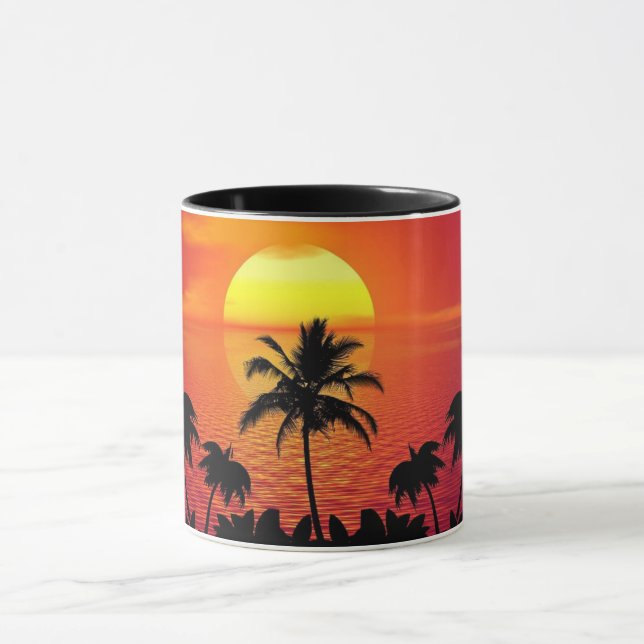 TROPICAL FLORIDA SUNSET Coffee Mugs (Center)