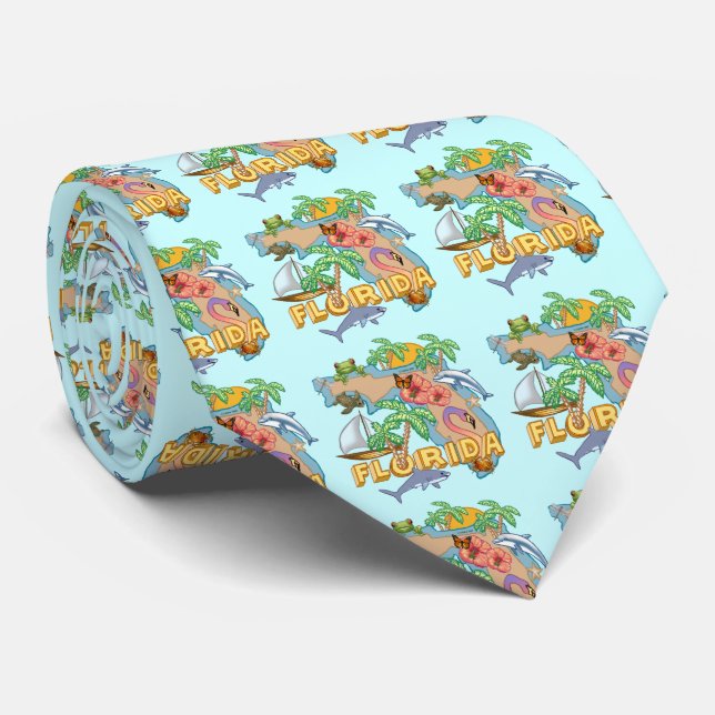 Tropical Florida tie (Rolled)