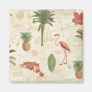 Tropical Floridian Pattern Magnet
