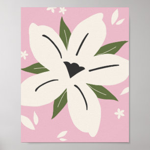 Tropical Flower 05 Pink Botanical Poster