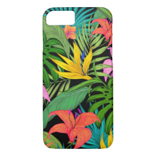 Tropical flower and palm leaf Hawaiian colourful Case-Mate iPhone Case