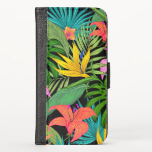 Tropical flower and palm leaf Hawaiian colourful Case