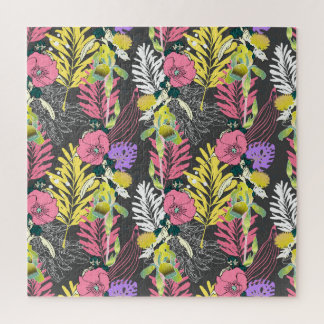 Tropical Flower Art: Original Pattern. Jigsaw Puzzle