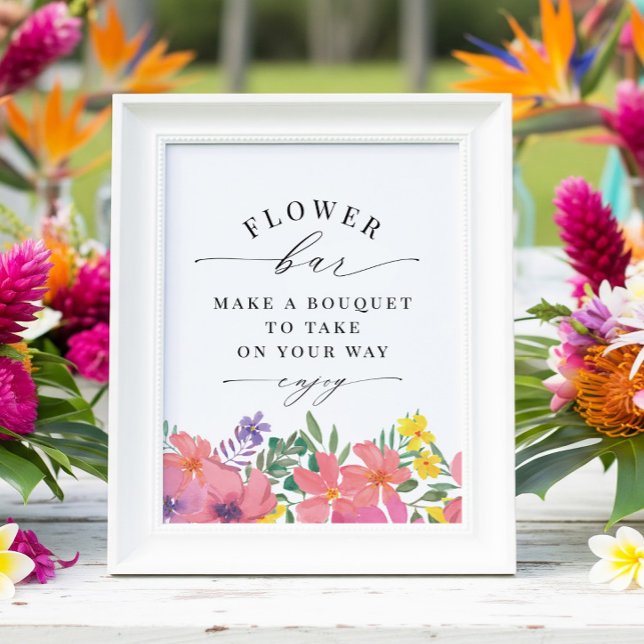 Tropical Flower Bar Shower Favour Print (Creator Uploaded)