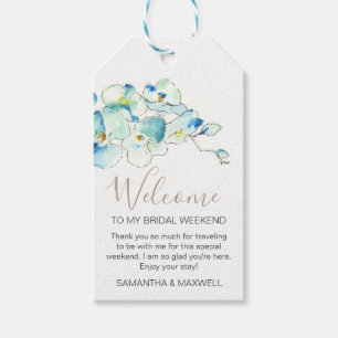Tropical Flower Bridal Weekend Welcome Gift Tags