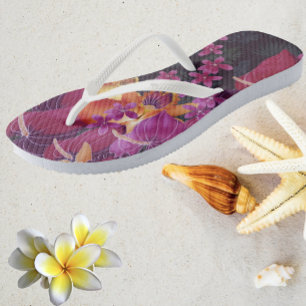 Tropical Flower Frenzy Flip Flop